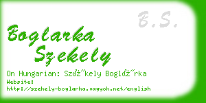 boglarka szekely business card